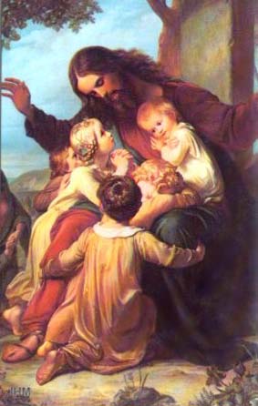 Nosso Senhor Jesus com os pequeninos Amor à Nosso Senhor