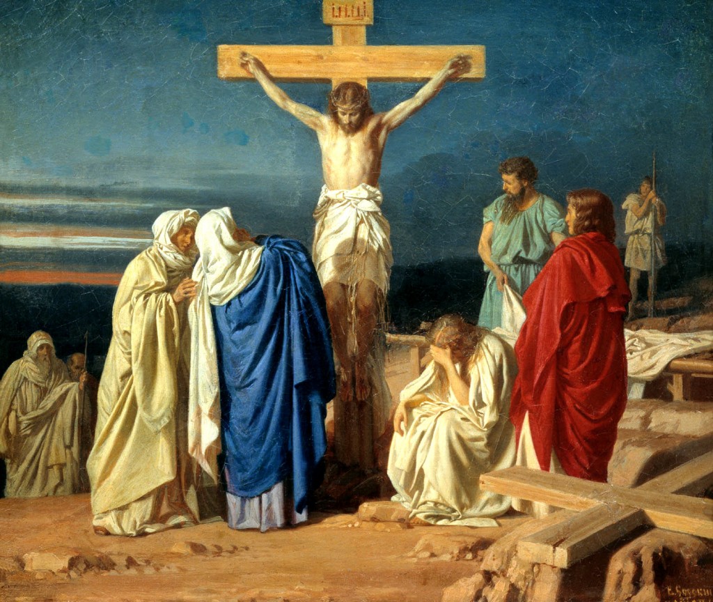 Do alto da Cruz, Nosso Senhor vê a Virgem Maria
