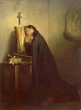São Luiz Gonzaga em oração; os Santos sabem: a Oração é a prática mais fundamental e essencial de todo cristão.