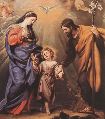 A Sagrada Família é a mais augusta imagem da Santíssima Trindade.