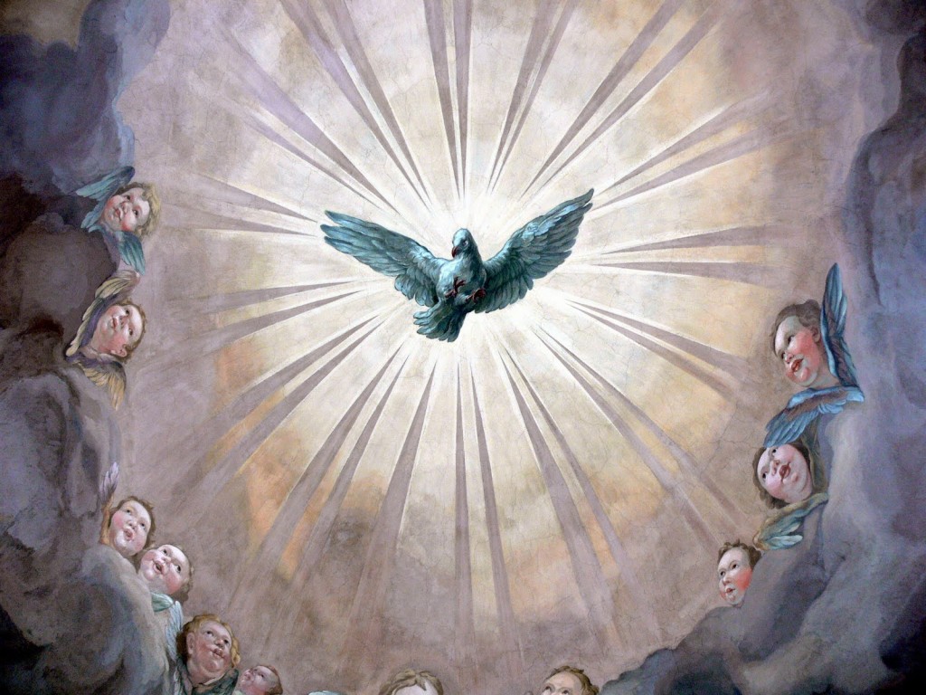 "O Santo Espírito repousa nas almas justas, como a pomba no ninho. Acalenta os bons desejos, como a pomba os seus filhotes."