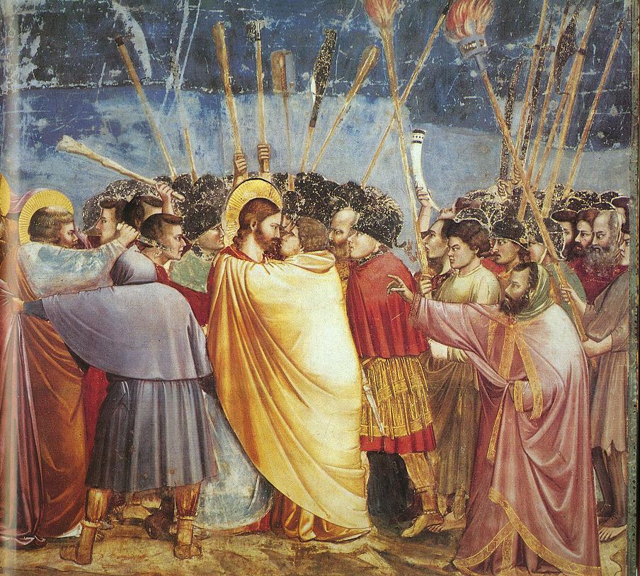 Nosso Senhor é traído por Judas com um beijo. Nosso Senhor é traído por Judas com um beijo.