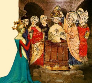 O batismo do Rei dos Francos, ministrado por São Remígio, constituiu marco decisivo para a conversão ao Cristianismo dos povos bárbaros que invadiram o Império Romano