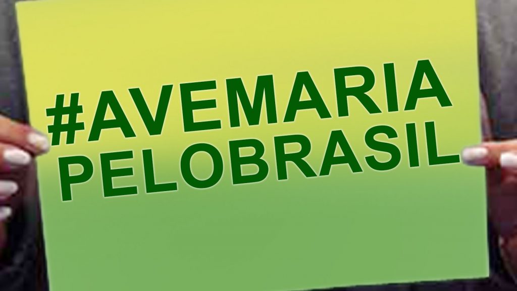 Reze uma Ave Maria pelo Brasil. Clique aqui para rezar