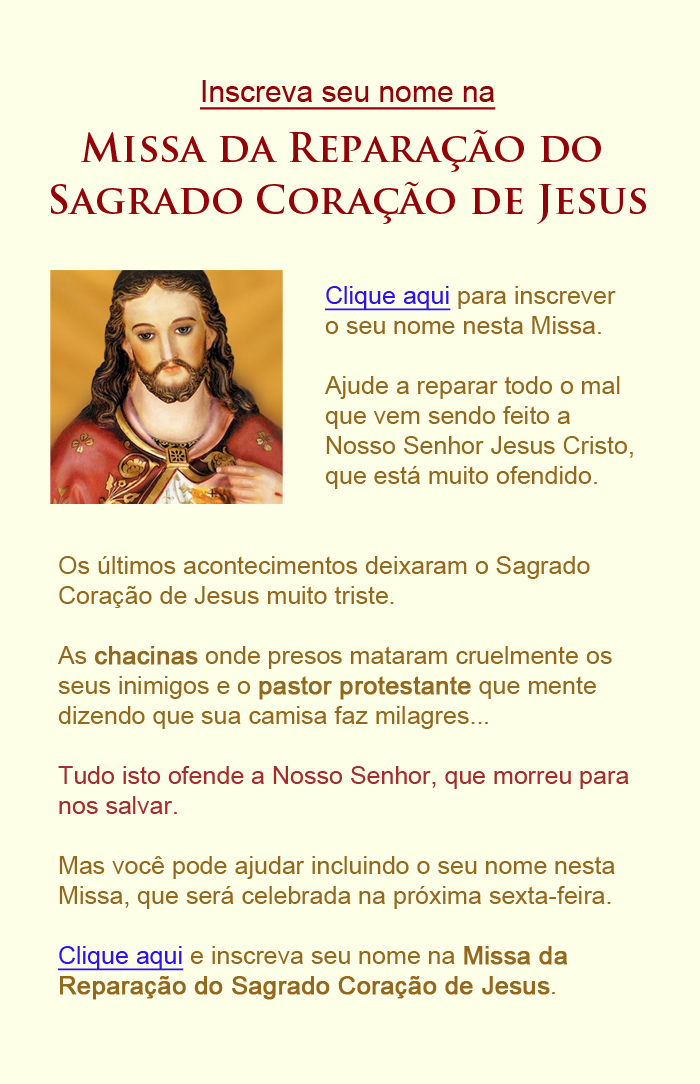 Missa da Reparação do Sagrado Coração de Jesus