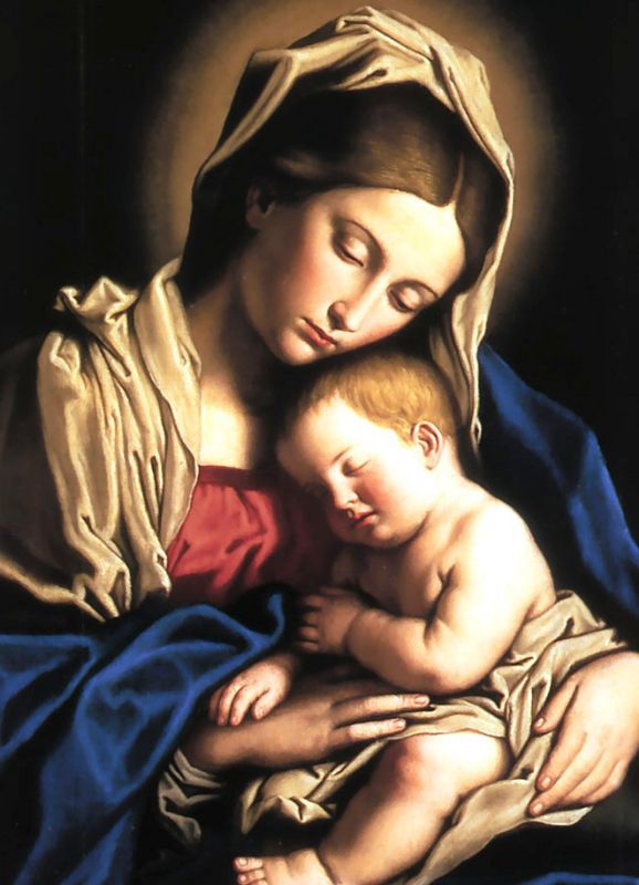 Resultado de imagem para giovanni battista salvi - são josé e a virgem maria