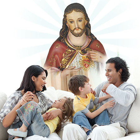 Coração de Jesus e Família