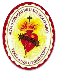 Escudo do Sagrado Coração de Jesus no texto do Vídeo: A primeira Via Sacra foi feita pela Virgem Maria