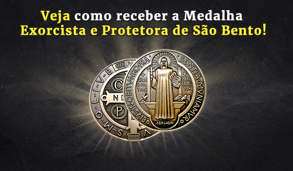 Botão Medalha de São Bento no texto Novena ao Espírito Santo - 3º Dia
