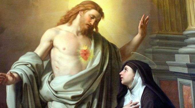 Sagrado Coração de Jesus e Santa Margarida Maria Alacoque