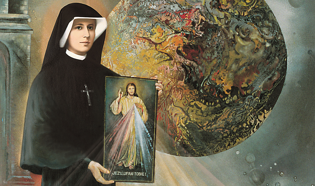 Imagem principal, Santa Faustina e a Imagem de Jesus Misericordioso